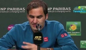 ATP - Indian Wells 2019 - Roger Federer : "Je suis super heureux pour Belinda Bencic, elle le mérite"