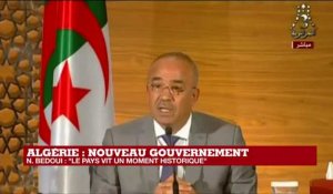 Algérie: conférence de presse du nouveau premier ministre Noureddine Bedoui