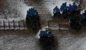 Neige: images de drone à la frontière Mexique-USA