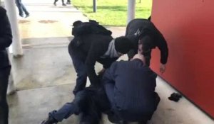 Les surveillants de la prison d'Alençon - Condé-sur-Sarthe malmenés par le gaz lacrymo des gendarmes mobiles