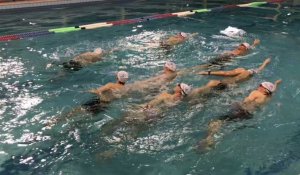 L'équipe de natation synchronisée masculine de Montreuil