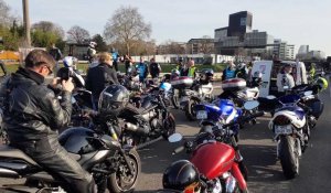 Manifestation de la fédération des Motards en colère contre la limitation de vitesse sur le périphérique de Lille