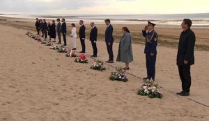 D-Day: cérémonie des chefs d'Etats sur la plage de Juno Beach