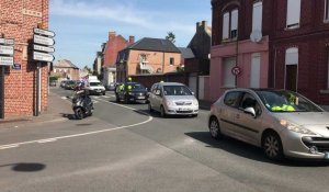 Départ du cortège des Gilets jaunes à Caudry