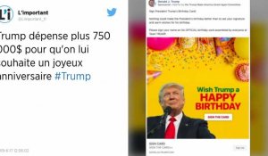 Trump débourse 750 000 dollars sur Facebook pour qu'on lui fête son anniversaire