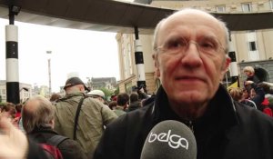 Philippe Geluck manifeste pour le climat à Bruxelles