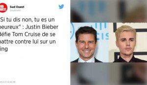Justin Bieber défie Tom Cruise de l'affronter en combat libre dans un octogone