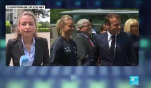 Coupe du monde de football : Emmanuel Macron à Clairefontaine pour encourager les Bleues