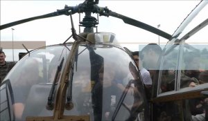 Montdidier: l'hélicoptère Gazelle en démonstration