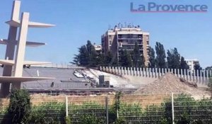 Avignon : un incendie est en cours sur le chantier du stade nautique