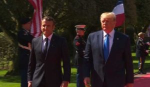 D-Day: Trump et Macron arrivent à Colleville-sur-mer