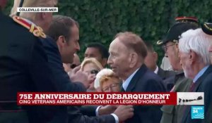 Emmanuel Macron remet la légion d'honneur à cinq vétérans américains