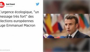 Pour Emmanuel Macron, l'urgence écologique est « un message très fort » des élections européennes