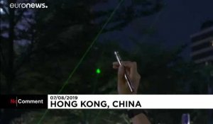 Hong Kong : les manifestants aux lasers