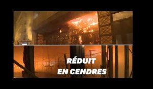 Les images de l&#39;incendie qui a ravagé le marché de Levallois-Perret