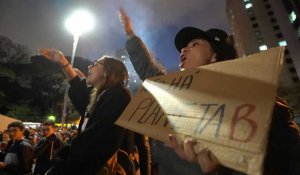 Manifestation contre le gouvernement brésilien à Sao Paulo