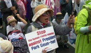 Des manifestants se réunissent en soutien à l'ancienne présidente sud-coréenne Park