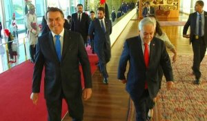 Le président du Chili Pinera rencontre son homologue brésilien Bolsonaro à Brasilia