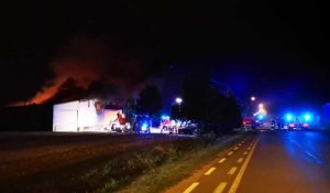 Violent incendie dans un hangar à Warcoing