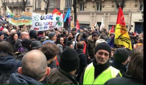 Début de manifestation contre la réforme des retraites le 9 janvier à Paris