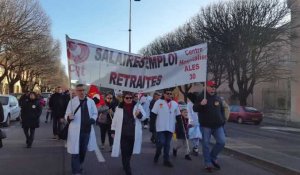 Alès : manifestation de l'intersyndicale contre la réforme des retraites