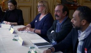 Retraites: tour de table de Philippe Martinez (CGT) à Matignon
