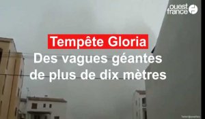 Tempête Gloria : des vagues géantes de plus de dix mètres en Espagne