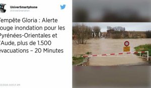 Tempête Gloria. La vigilance rouge inondations maintenue dans l'Aude, 2 000 personnes évacuées
