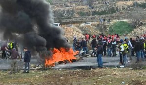 Manifestation de Palestiniens à Ramallah contre le "plan de paix" de Trump