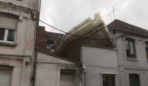 A Lille, une toiture s'envole pendant la tempête Ciara