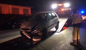À Wizernes, un conducteur perd le contrôle de son véhicule et percute une voiture en stationnement