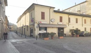 Nouveau coronavirus en Italie: rues désertes à Codogno, en Lombardie