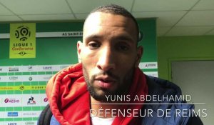 Football. Réaction de Yunis Abdelhamid après Saint-Etienne - Reims (1-1)