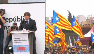 Bain de foule pour Carles Puigdemont aux portes de l'Espagne