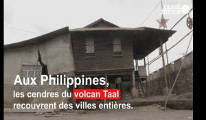 Aux Philippines, les cendres du volcan Taal recouvrent des villes entières