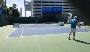 Premier entraînement de Kim Clijsters à Dubaï (2)