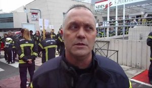 Cahors : manifestation des pompiers volontaires devant le SDIS