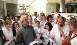 Manifestation à l'hôpital de Roubaix