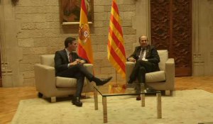 Espagne : Pedro Sanchez rencontre le président du gouvernement catalan Quim Torra à Barcelone