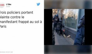 Manifestant frappé au sol à Paris. Le policier filmé porte plainte pour violences volontaires