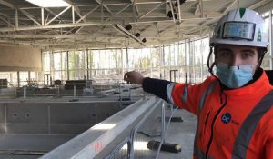 Visite du chantier du centre aquatique de Denain avec son conducteur de travaux