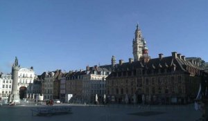 Le centre-ville de Lille calme au premier jour du confinement