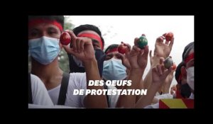 En Birmanie, des oeufs de Pâques à messages en signe de protestation