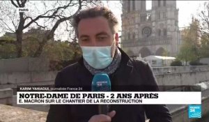 Deux ans après l'incendie de Notre-Dame : Emmanuel Macron sur le chantier de la reconstruction
