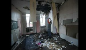 Les dégâts le lendemain de l'incendie à l'école Sainte-Thérèse du Quesnoy