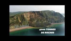 Glissement de terrain géant en Angleterre sur le littoral de la Manche