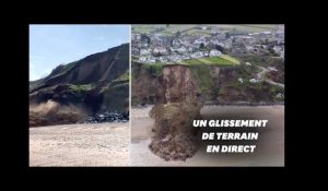 Elles échappent de peu à l'effondrement d'une falaise au Pays de Galles