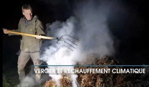 Montigny-en-Cambrésis: une nuit dans le verger de François Tamboise, en lutte contre le gel