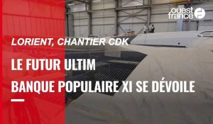 VIDÉO. Voile. Le futur Ultim Banque Populaire XI se dévoile