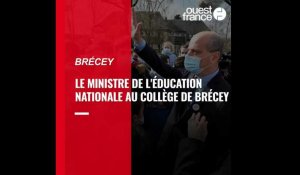 VIDEO. Le Ministre de l'Éducation nationale, Jean-Michel Blanquer visite le collège Aguiton à Brécey